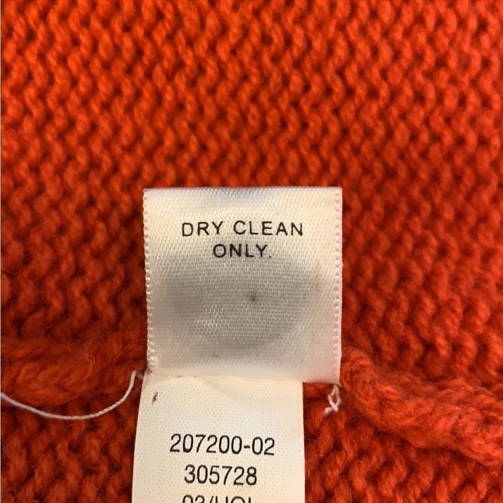 Banana Republic Wool Hoodie Sweater Rust Orange Toggle Neck Pocket Sz S Y2K - Picture 7 of 11
